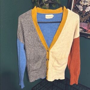 Anthropologie Color Block Sweater